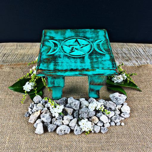 Mini Triple Moon/Goddess Altar Table